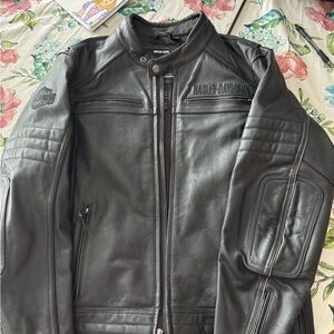 Harley Davidson Beginnings Leather Jacket Men's  Black 98067-14VM Biker